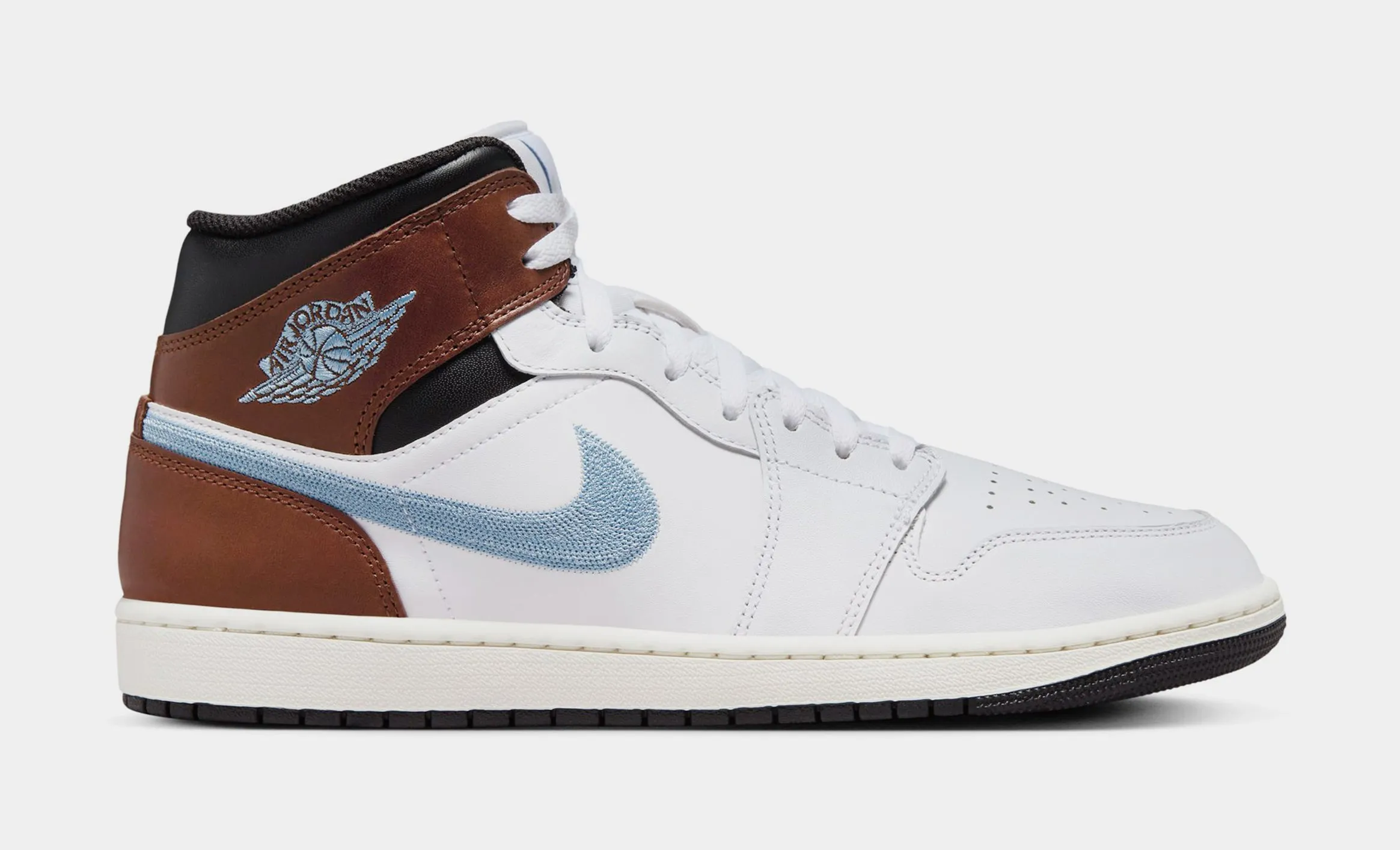 Air Jordan 1 Mid SE Mens Lifestyle Shoes (White/Brown)