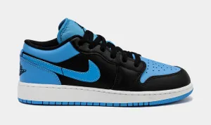 Air Jordan 1 Retro Low University Blue Grade School Lifestyle Shoes (Black/University Blue)