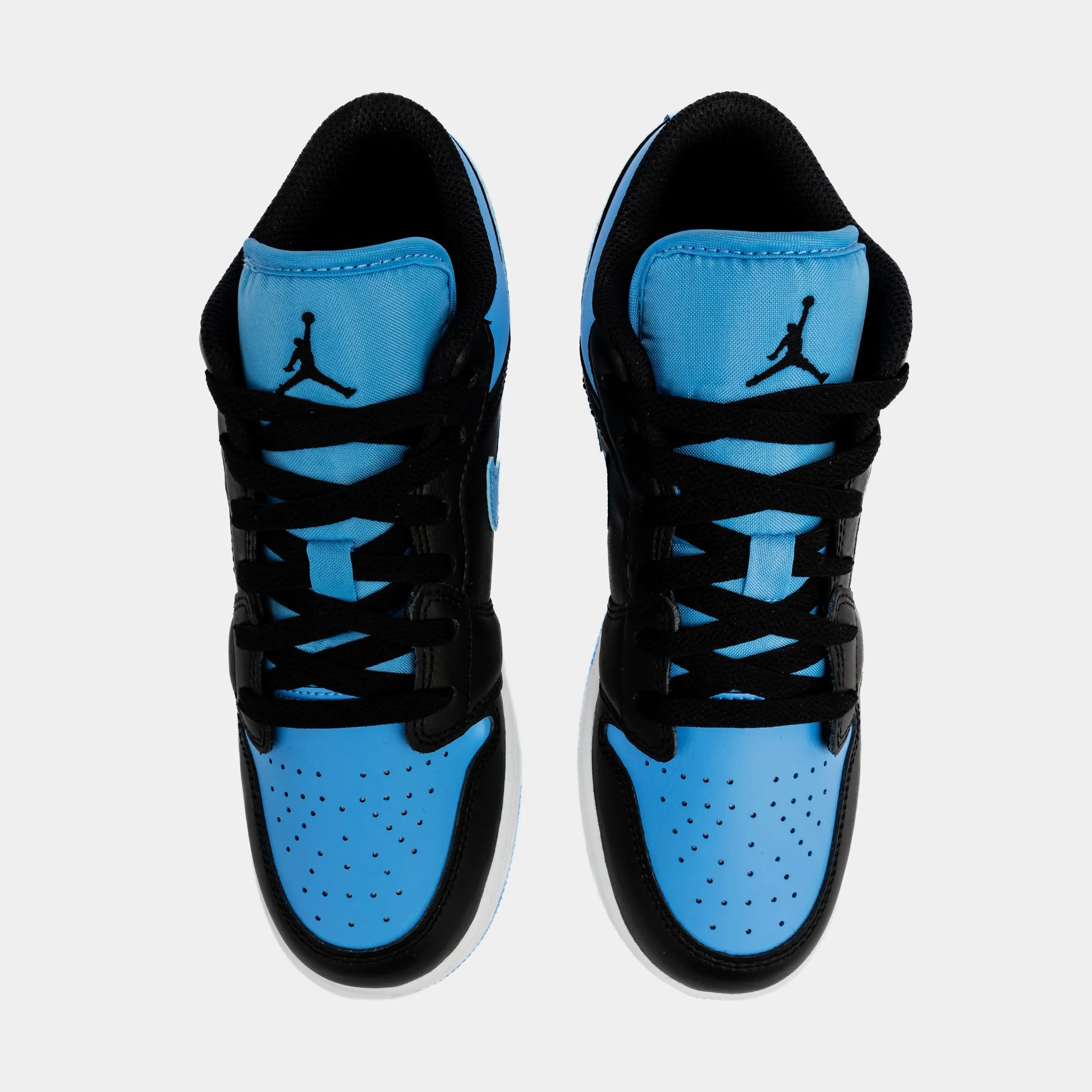 Air Jordan 1 Retro Low University Blue Grade School Lifestyle Shoes (Black/University Blue)