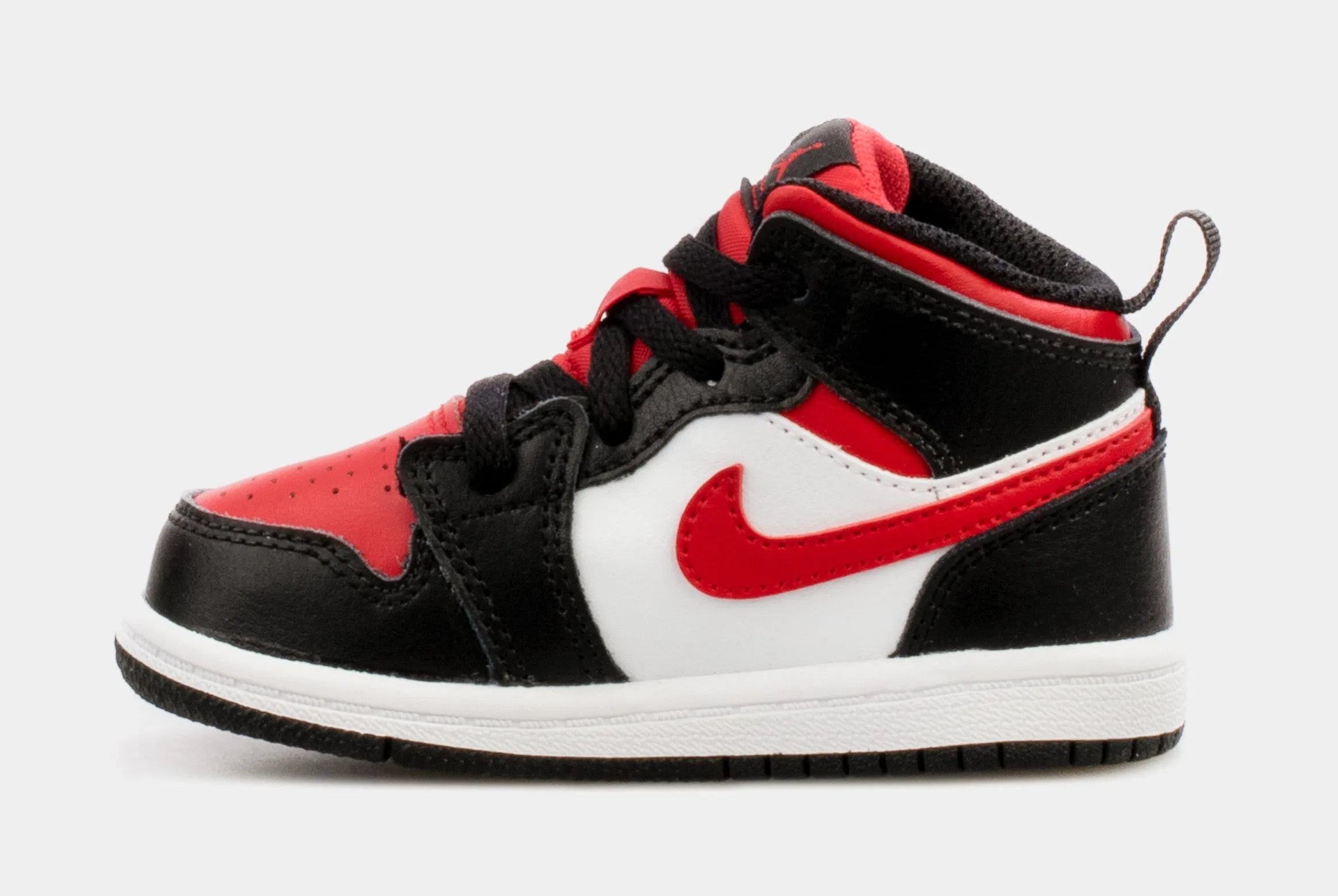 Air Jordan 1 Retro Mid Infant Toddler Lifestyle Shoes (Black/Red)