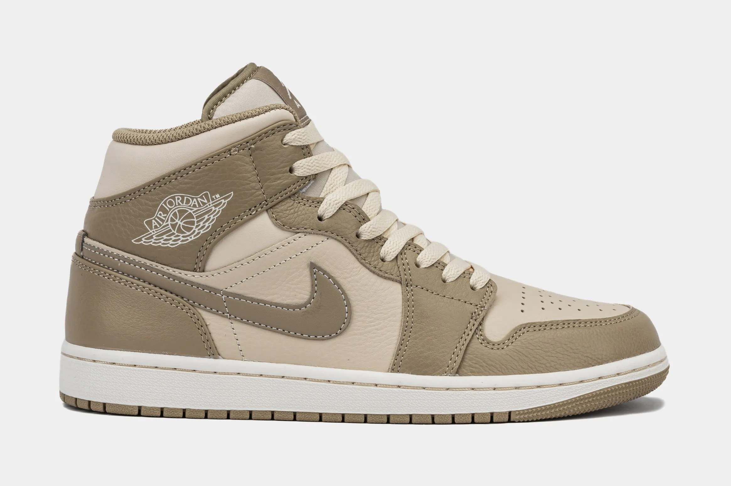 Air Jordan 1 Retro Mid Mens Lifestyle Shoes (Legend Brown/Khaki Phantom)