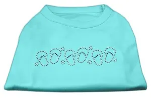 Beach Sandals Rhinestone Shirt Aqua XXL (18)