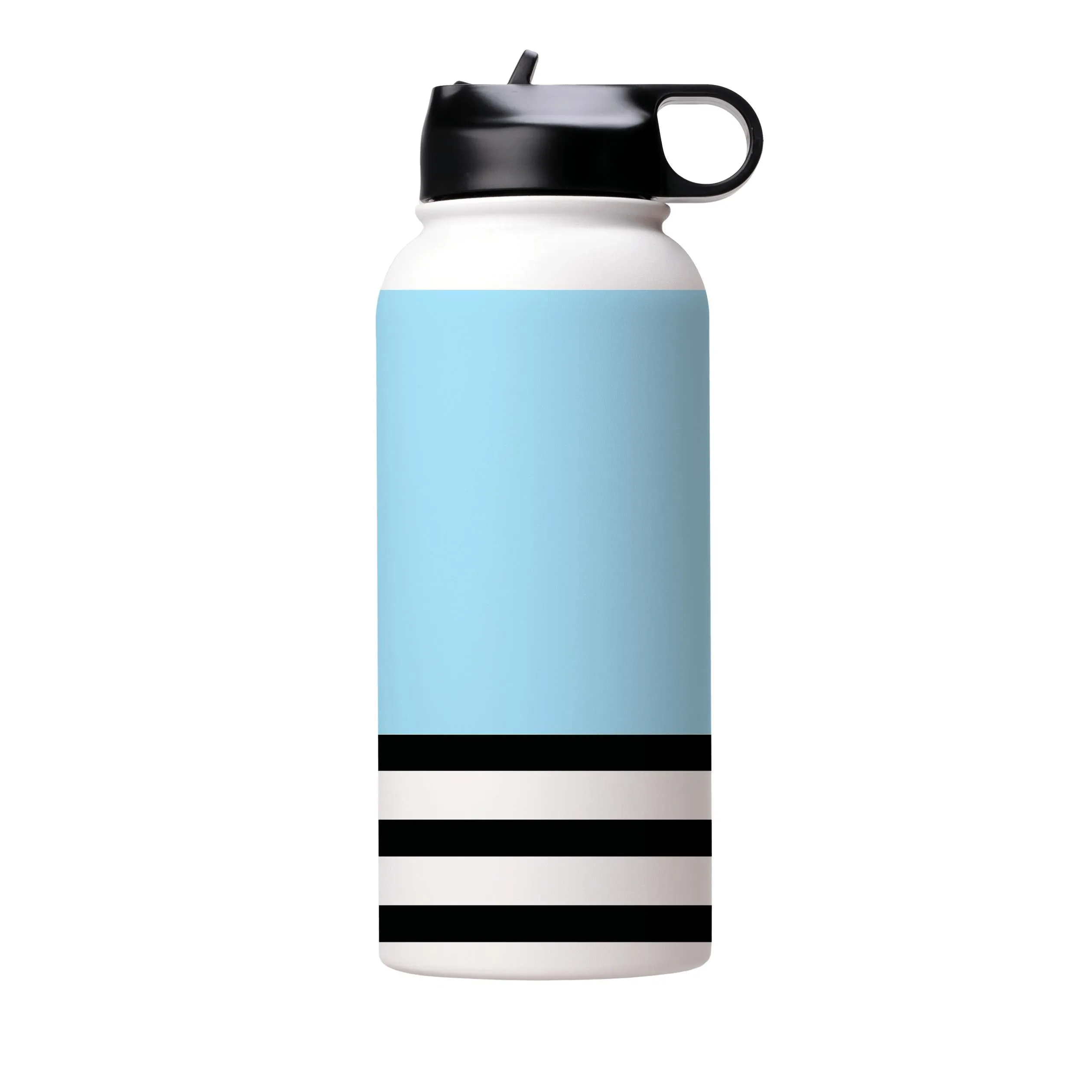 Blue And Stripes Insulated Stainless Steel Water Bottle