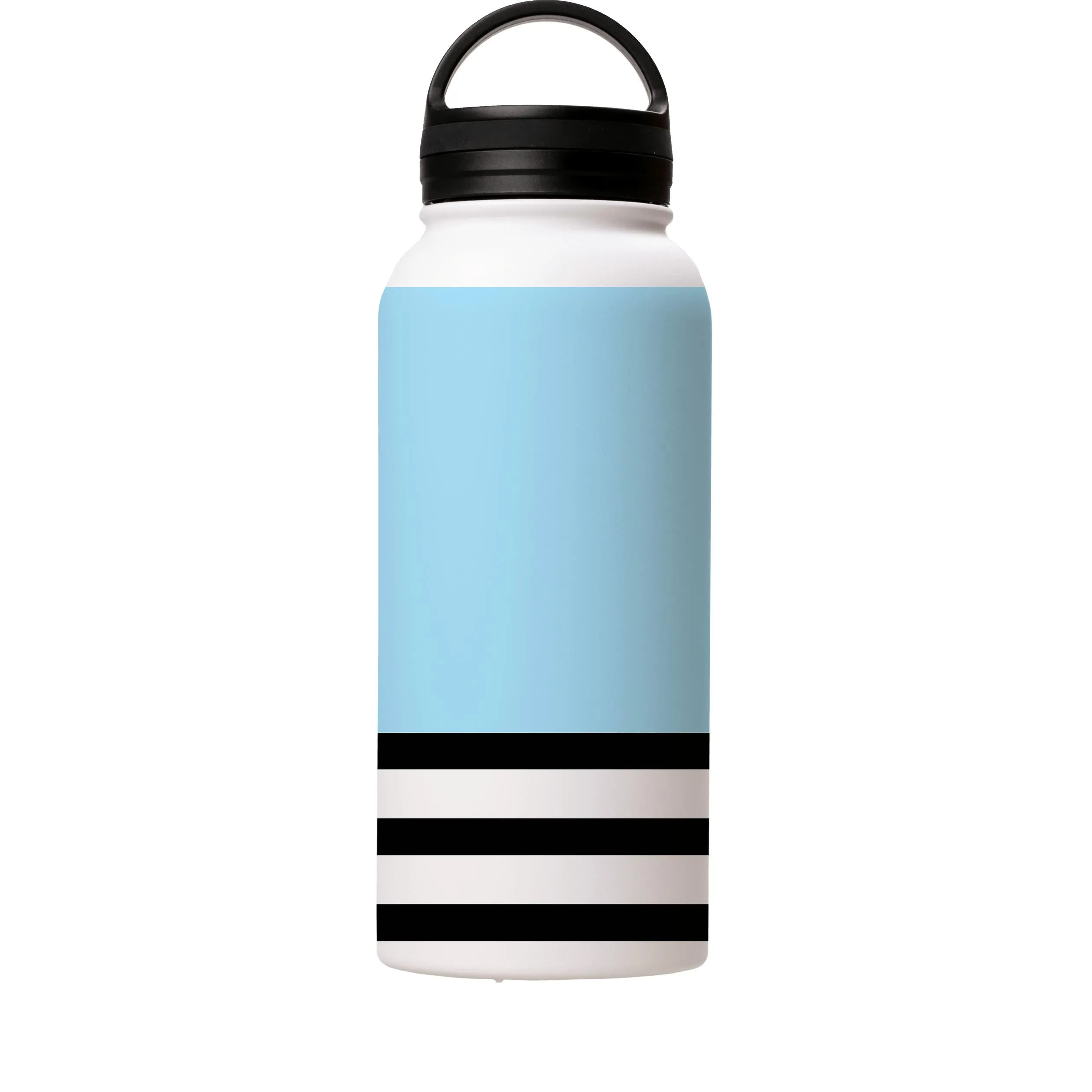 Blue And Stripes Insulated Stainless Steel Water Bottle