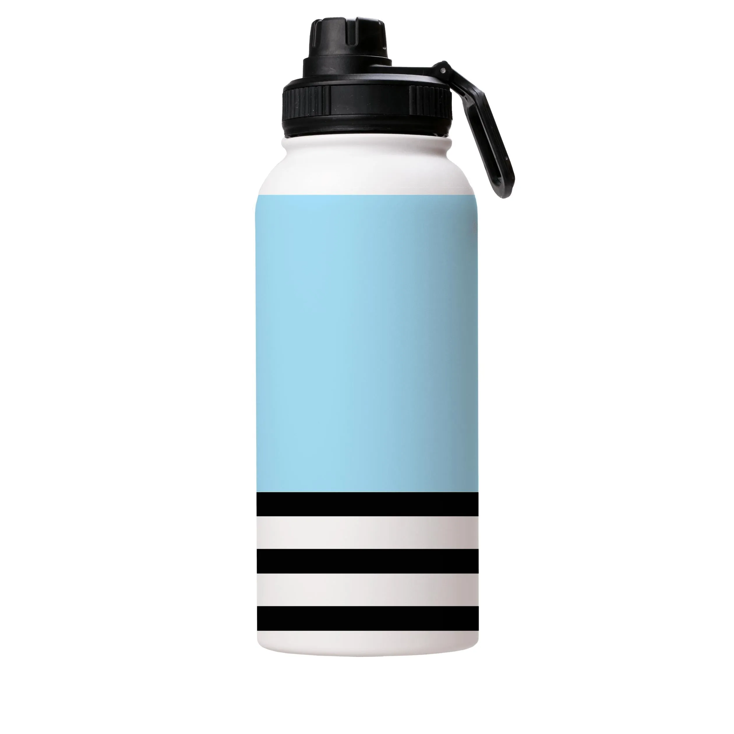 Blue And Stripes Insulated Stainless Steel Water Bottle