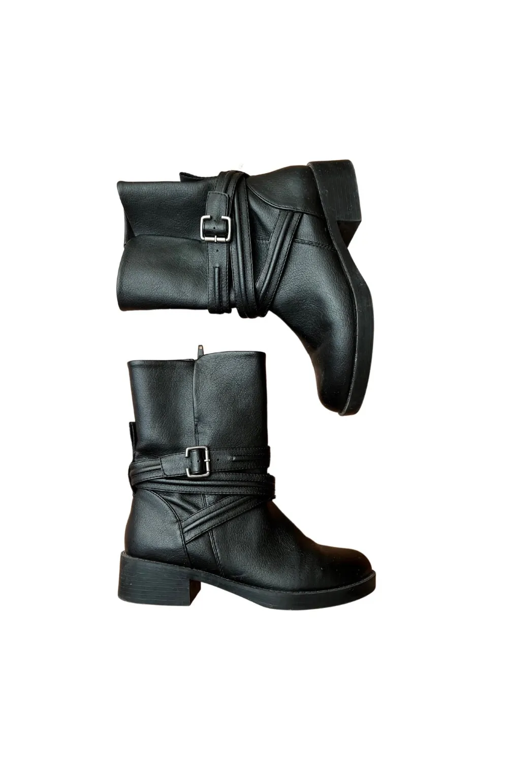 Buckle Biker Boots