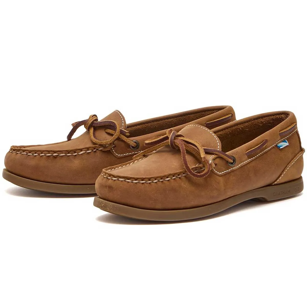 CHATHAM Ladies Olivia G2 Slip-On Deck Shoes - Walnut