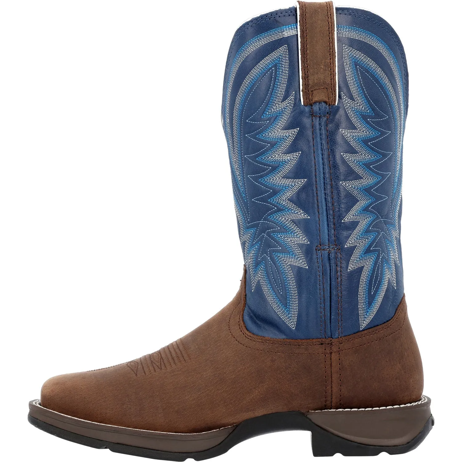 Durango Mens Rebel Western Saddle/Denim Blue Leather Cowboy Boots