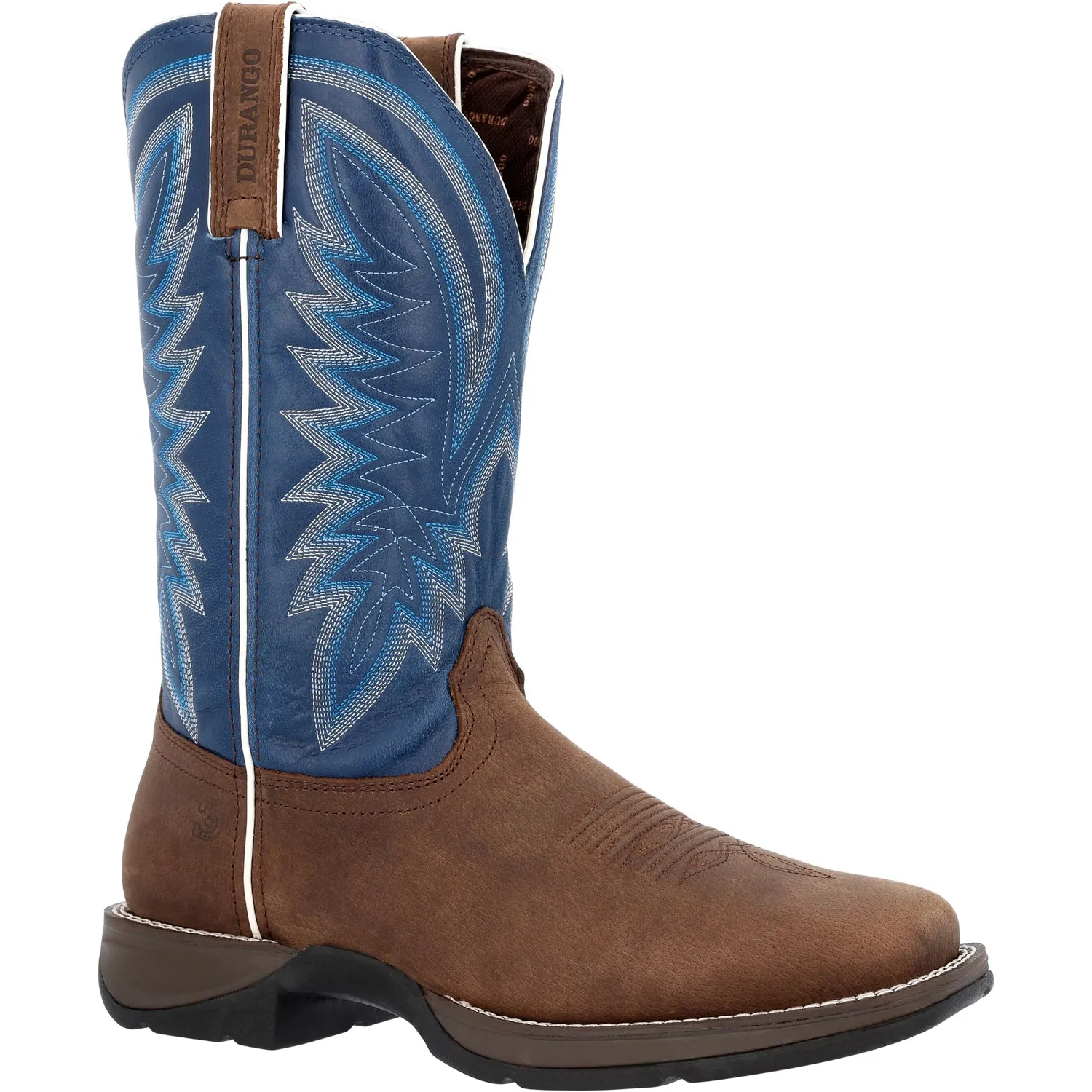 Durango Mens Rebel Western Saddle/Denim Blue Leather Cowboy Boots