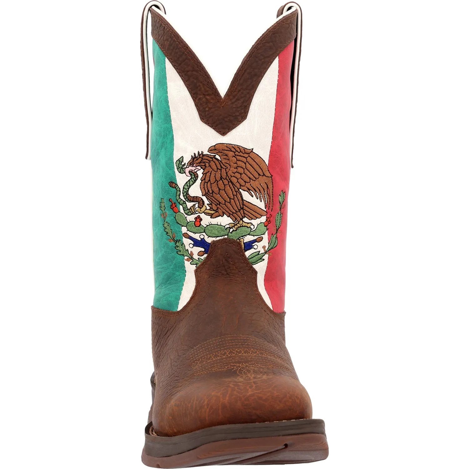 Durango Mens Rebel Western ST Sandy/Mexico Flag Leather Cowboy Boots