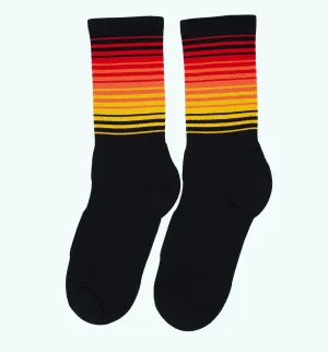 Fire Ombre Stripes - Stoke Signal Socks*