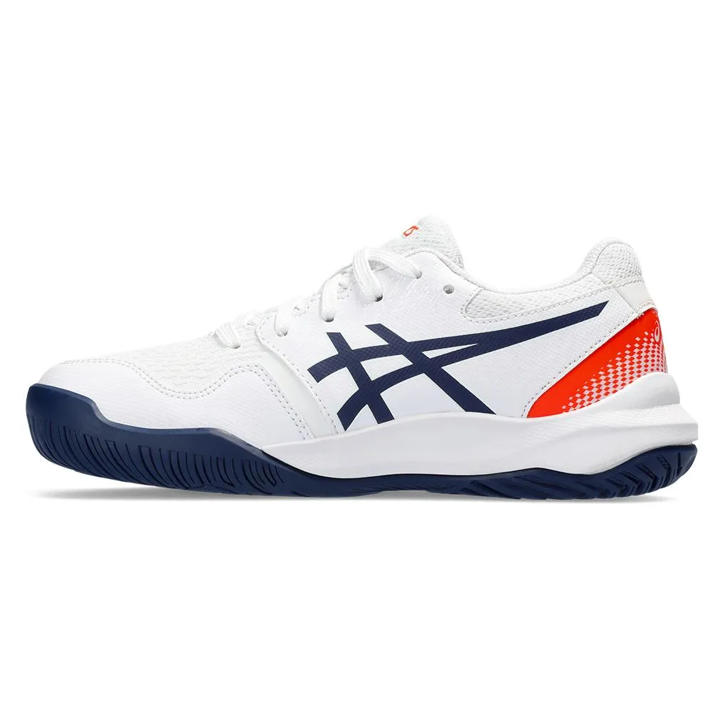 Juniors` Gel-Resolution 9 Tennis Shoes White and Blue Expanse