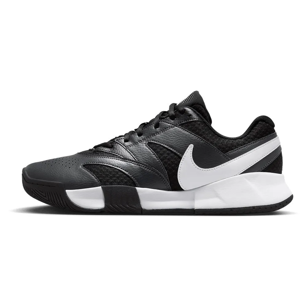 Men's Court Lite 4 Tennis Shoes Black and White