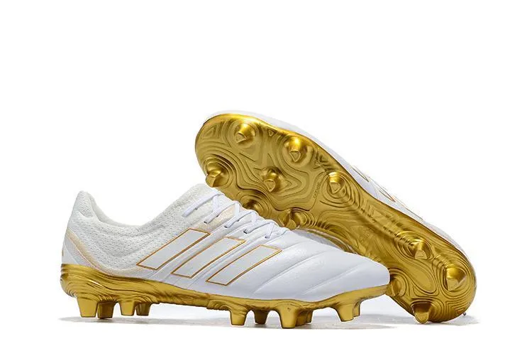 New Adidas Copa 19   FG Exhibit Soccer Cleats Shoes White Gold