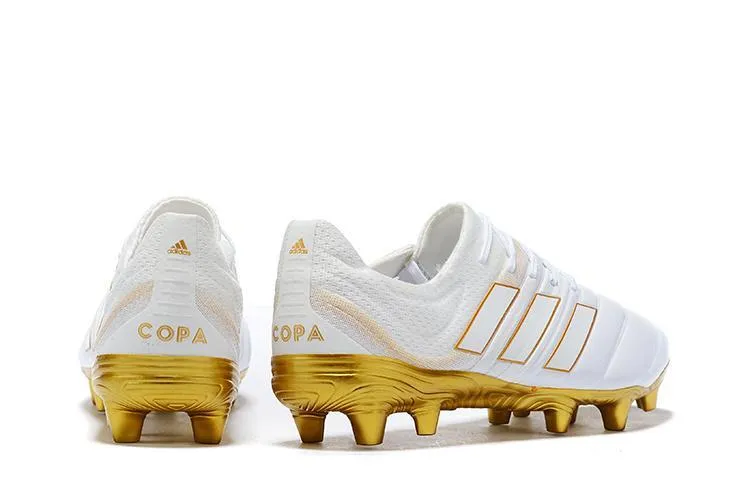 New Adidas Copa 19   FG Exhibit Soccer Cleats Shoes White Gold