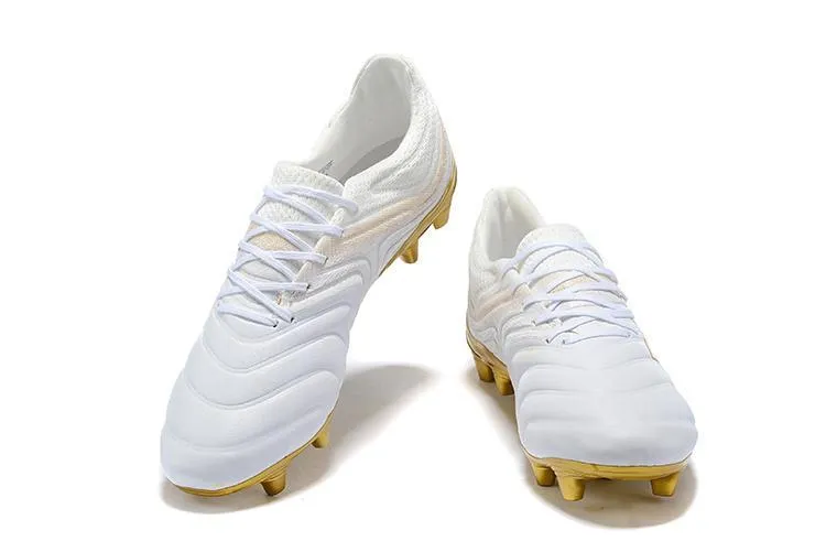 New Adidas Copa 19   FG Exhibit Soccer Cleats Shoes White Gold