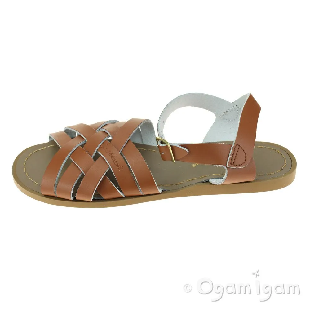 Salt-Water Retro Womens Tan Waterfriendly Sandal