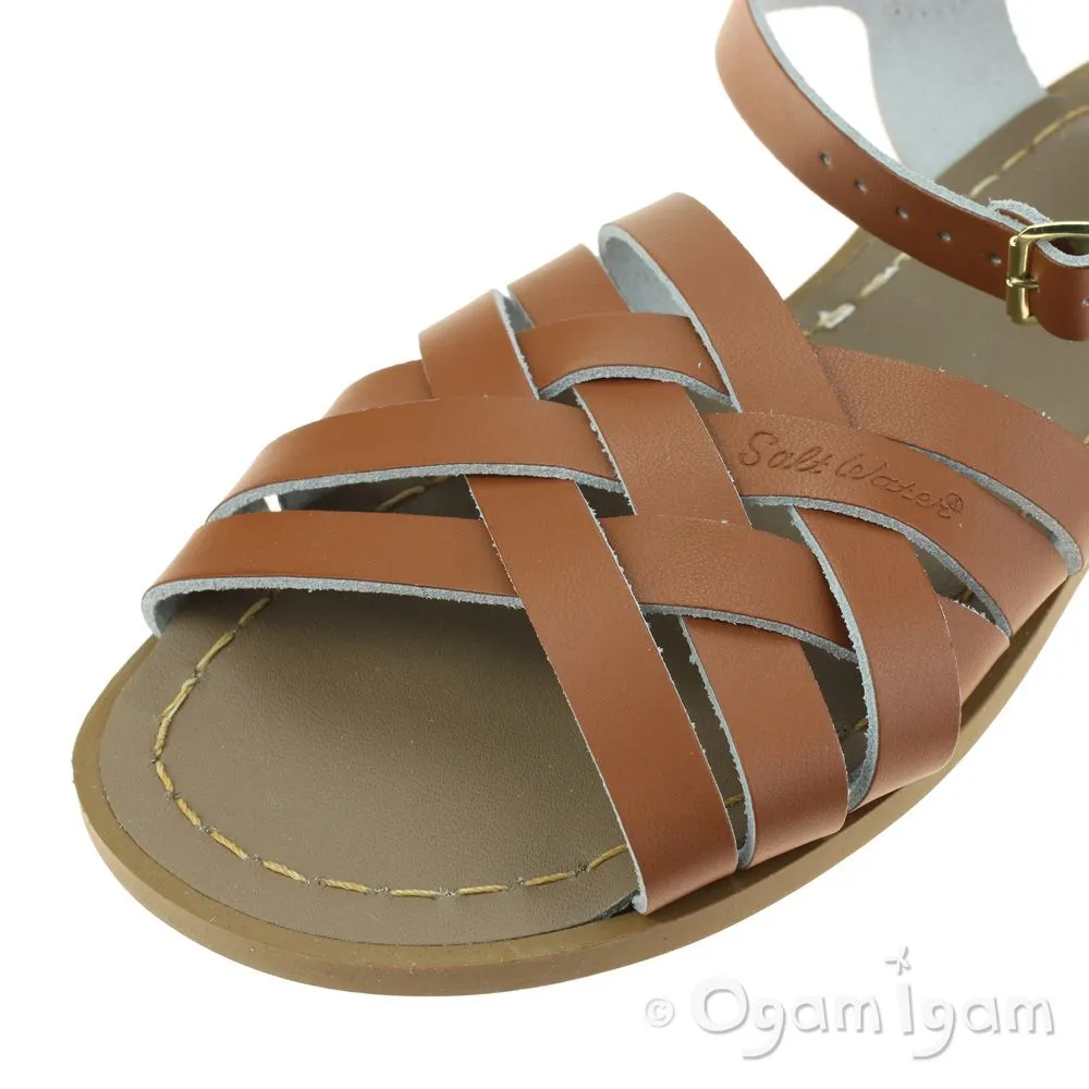 Salt-Water Retro Womens Tan Waterfriendly Sandal