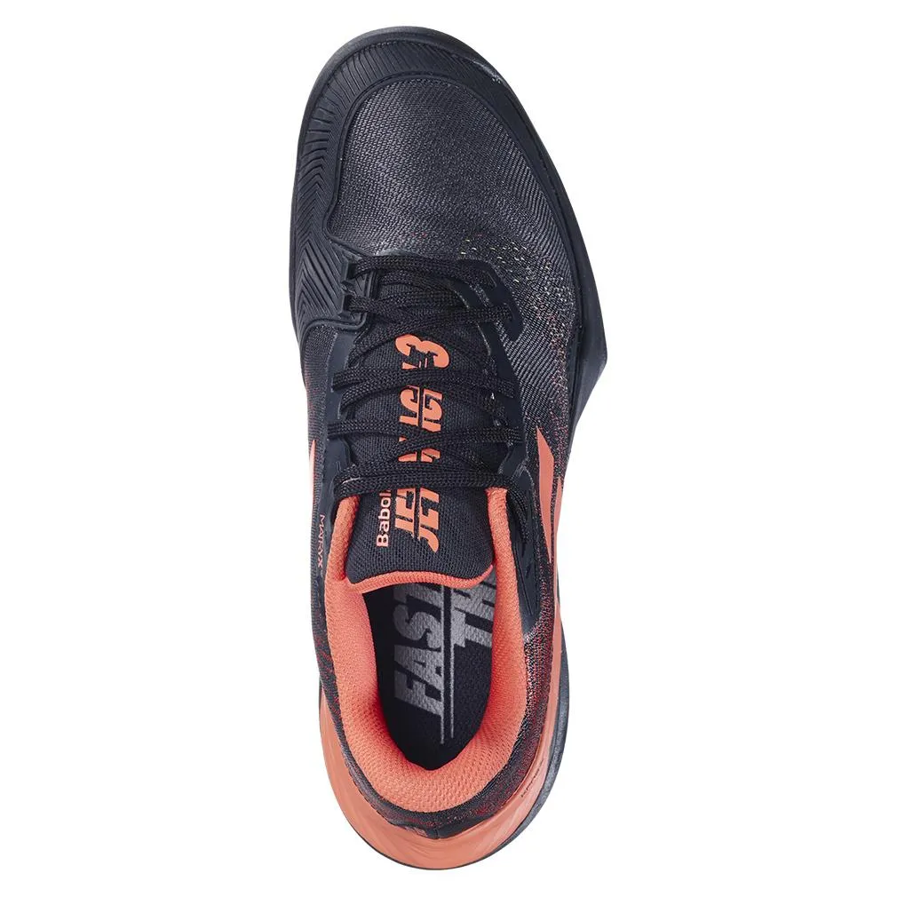 Women's Jet Mach 3 All Court Tennis Shoes Black and Living Coral