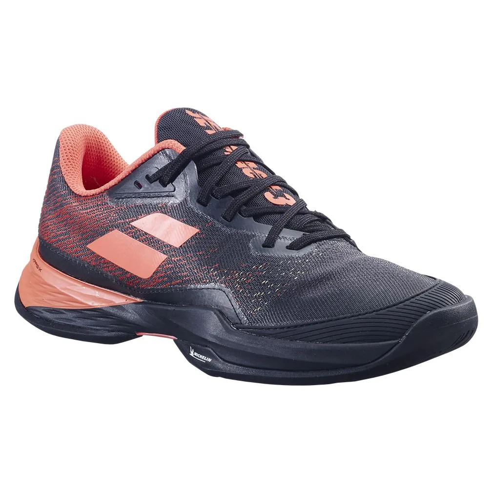 Women's Jet Mach 3 All Court Tennis Shoes Black and Living Coral